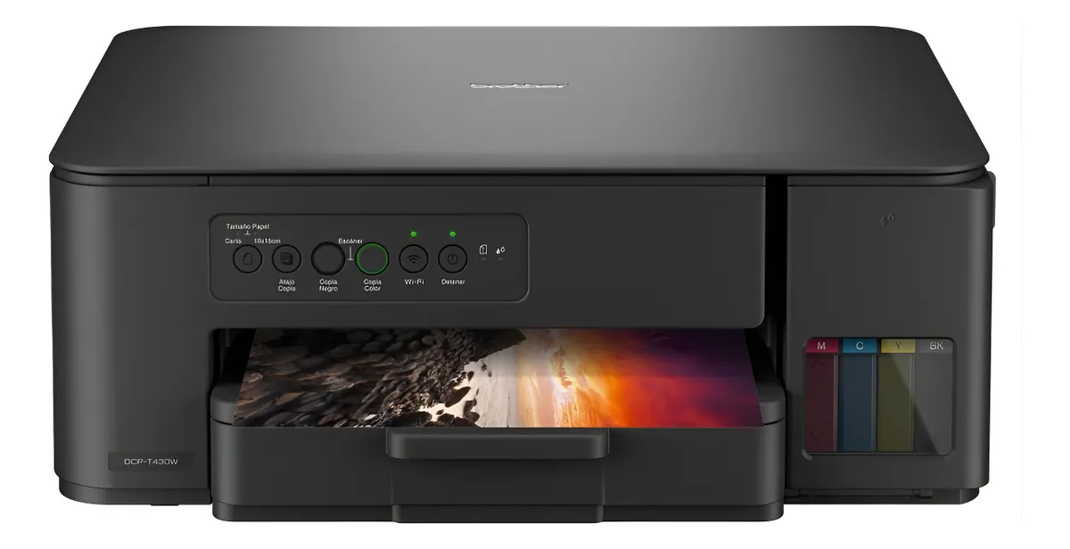 BROTHER MFP-DCP-T230W Multifuncional, Carga Continua, 27 ppm Negro/11 ppm Color, Amplia/Reduce + Rotuladora de Mano PT-N10