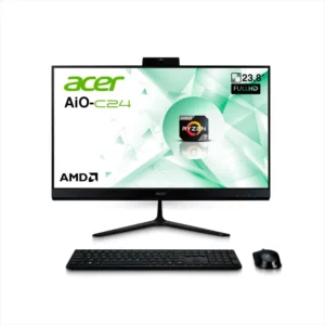 AIO ACER Aspire C24-2G-LR14, AMD Ryzen 7 5825U, SSD 512GB, DDR4 8GB, NO DVD, Pantalla 23.8" FHD, FreeDOS, Negro