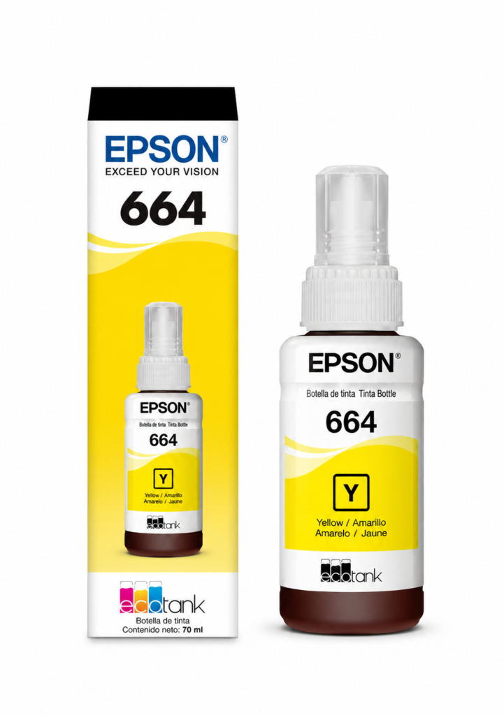 BOTELLA DE TINTA EPSON T664 YELLOW 7.500