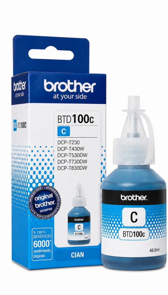 BROTHER BOTELLA DE TINTA BTD100CMEX CIAN