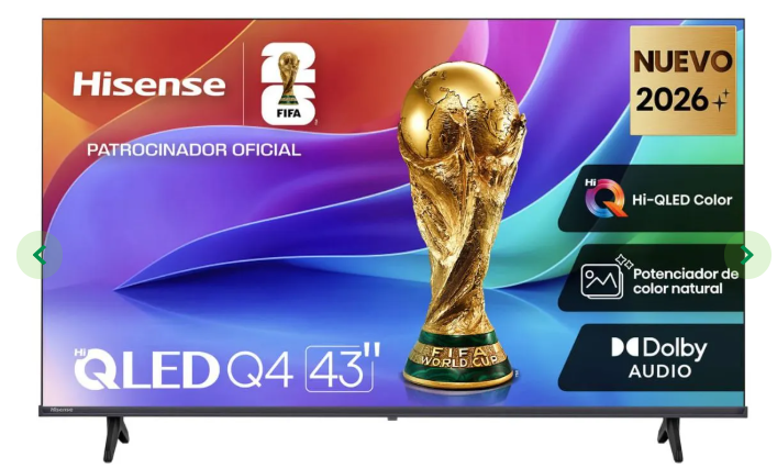 TELEVISOR HISENSE 43" Hi-QLED Q4 SMART T