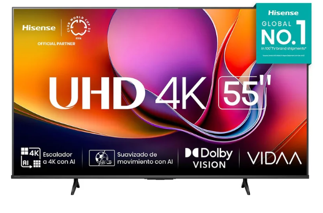TELEVISOR HISENSE 55" Ultra HD 4k SMART