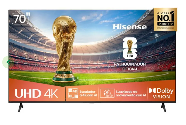 TELEVISOR HISENSE 70" Ultra HD 4k SMART